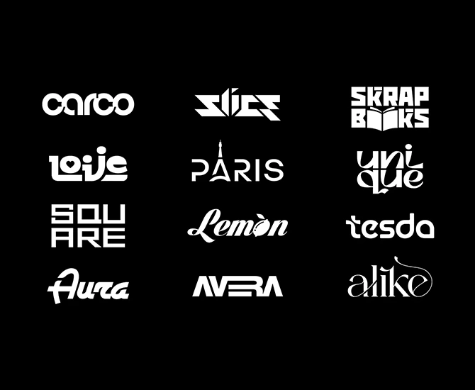 Wordmark logo type example