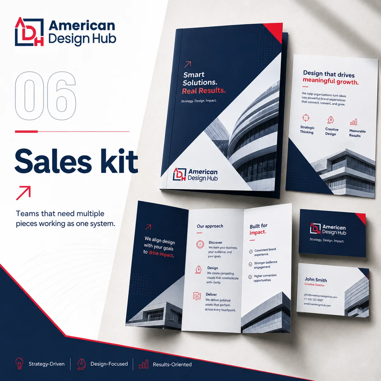 Sales kit print design example