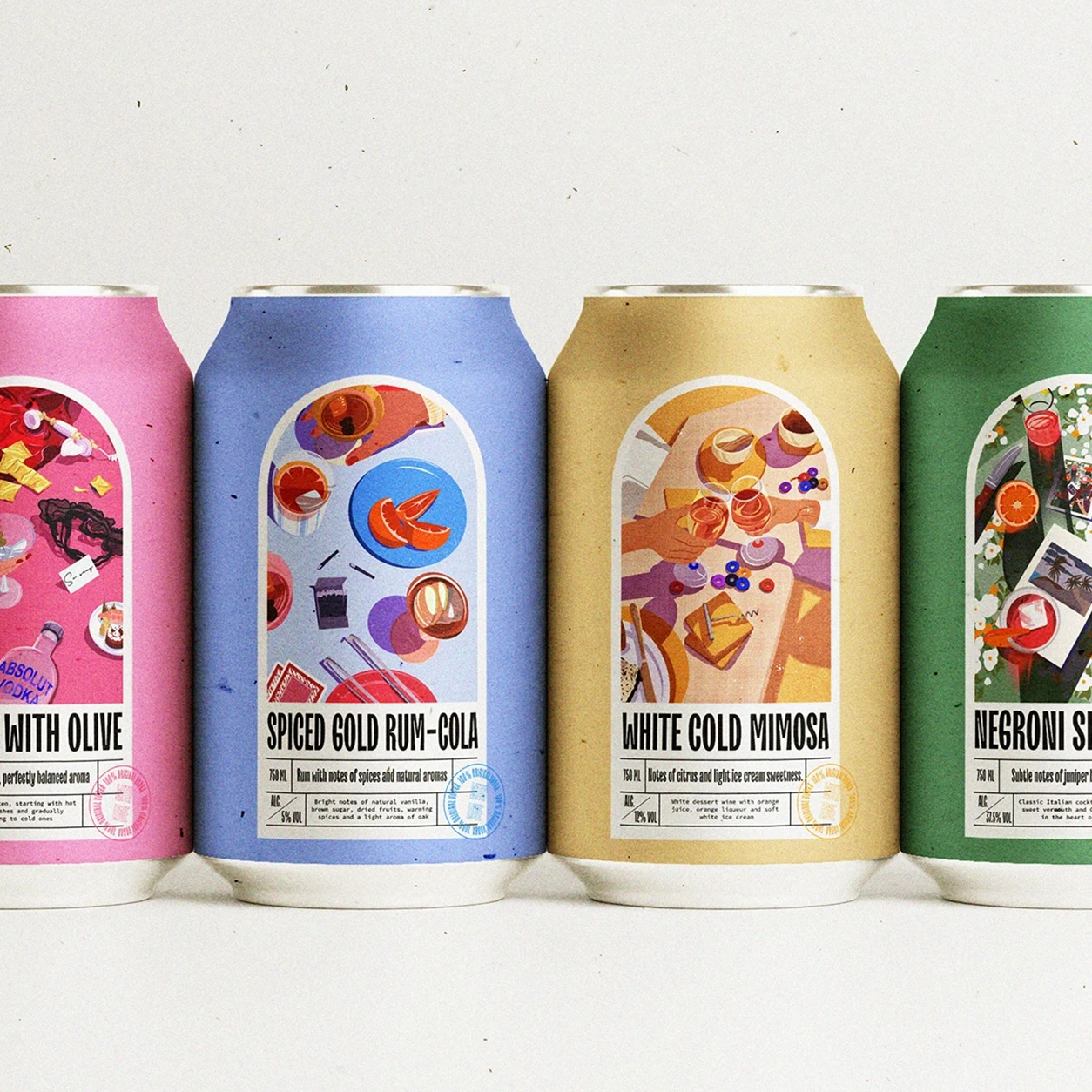 Product label packaging example