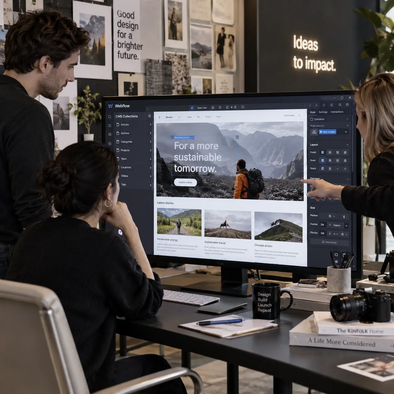 Webflow CMS platform