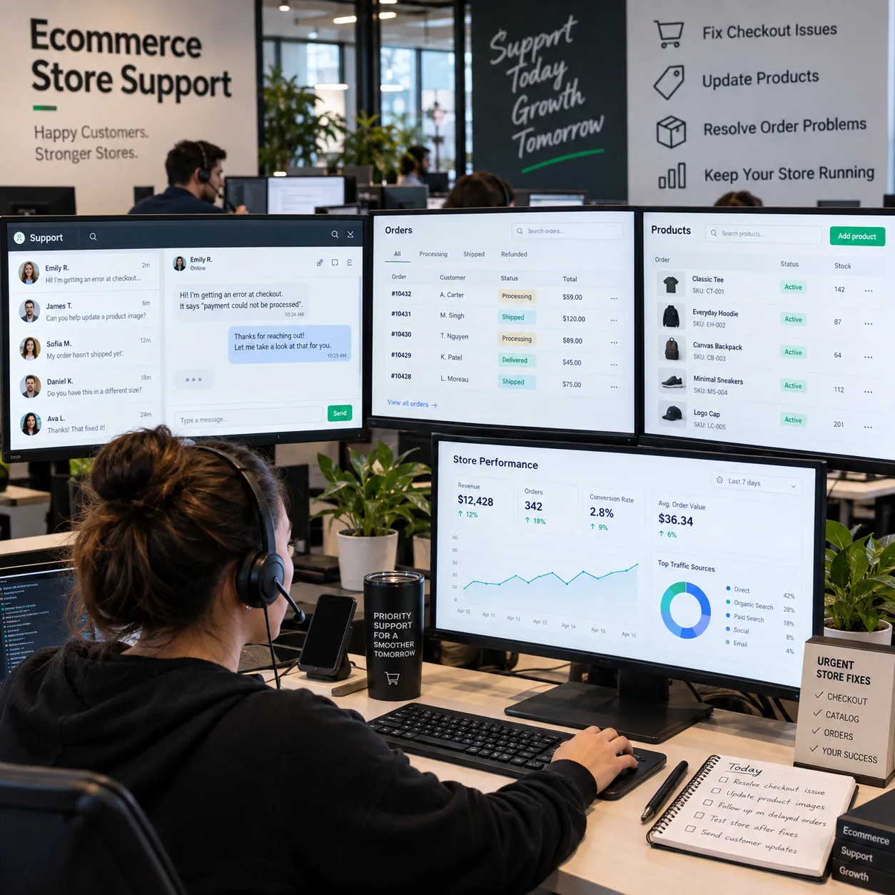 E-commerce maintenance and support
