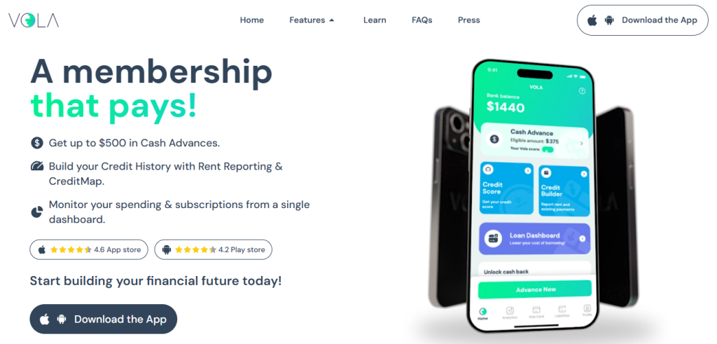 Vola cash borrow app