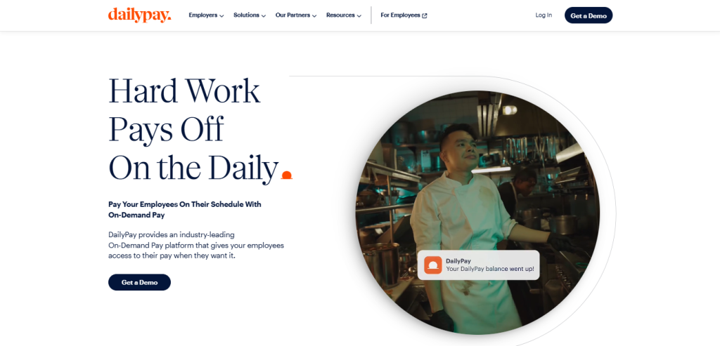 DailyPay cash advance app interface