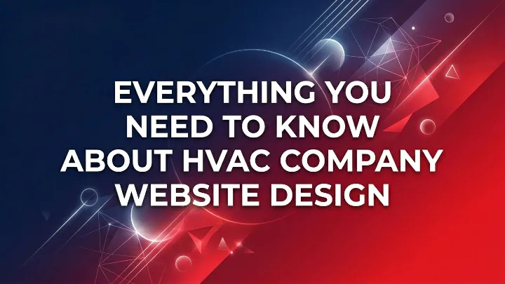 HVAC company website design mockup
