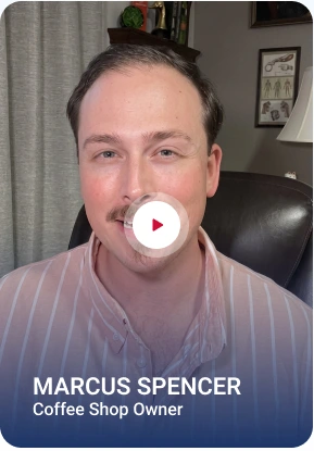 Marcus Spencer, coffee shop owner