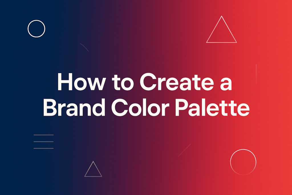 how to create a brand color palette