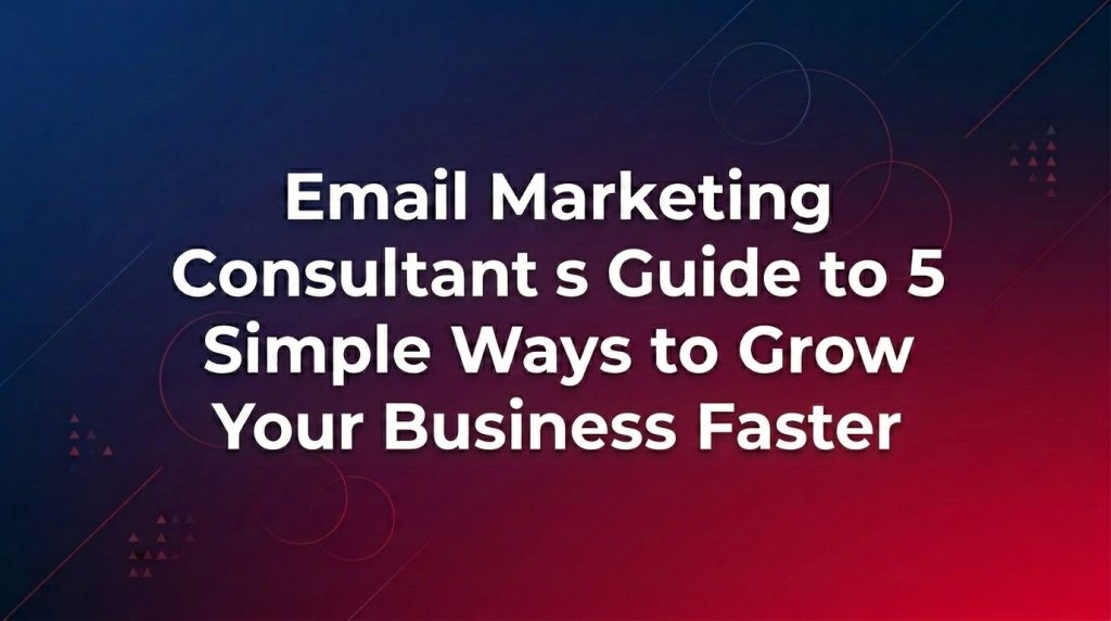 Email marketing strategy dashboard showing automation and business growth analytics