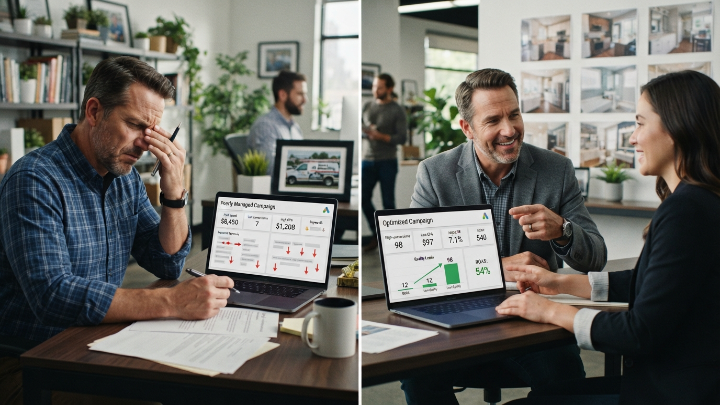 Comparing ineffective and successful PPC campaigns for remodelers