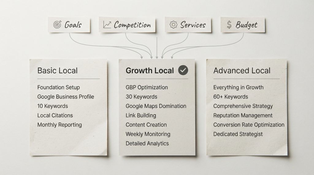 Choosing the right local SEO package