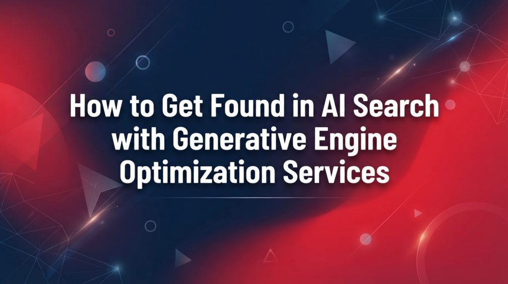 Generative engine optimization services for AI search