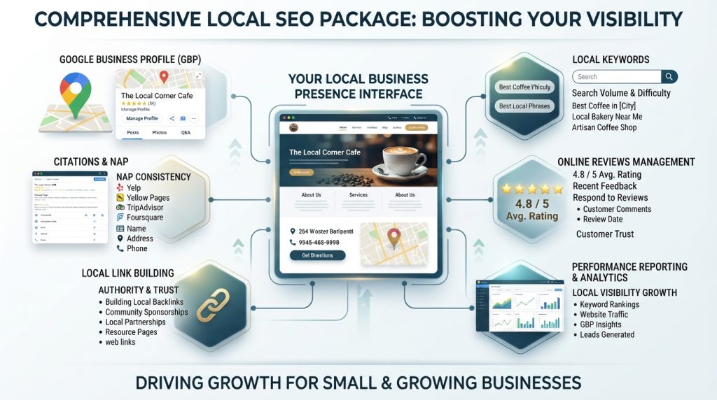 Key services included in a local SEO package