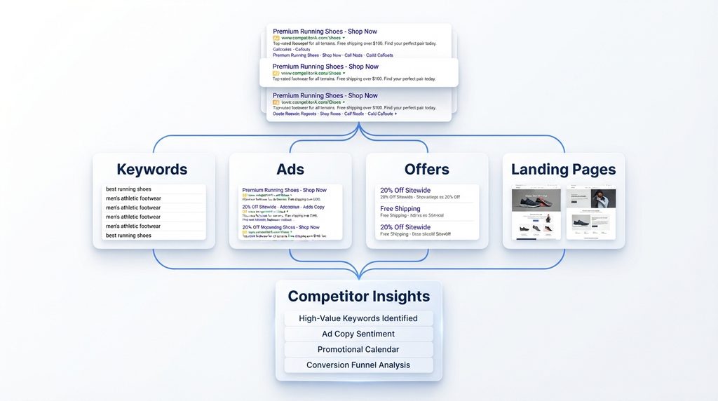 PPC competitor analysis visual showing key competitor insights