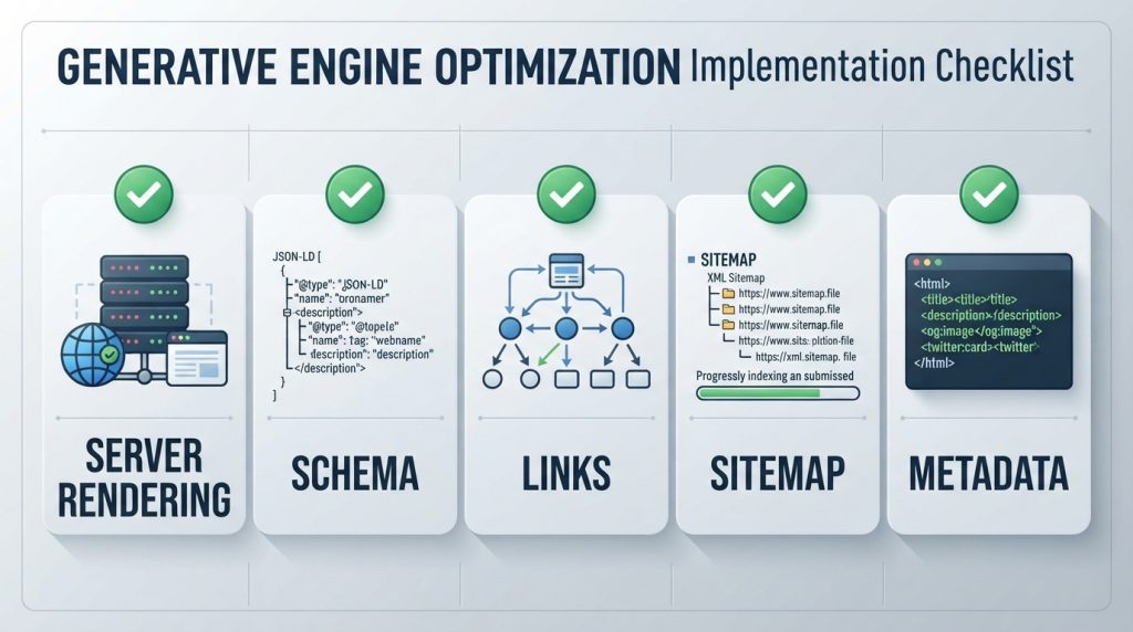 Technical GEO implementation checklist